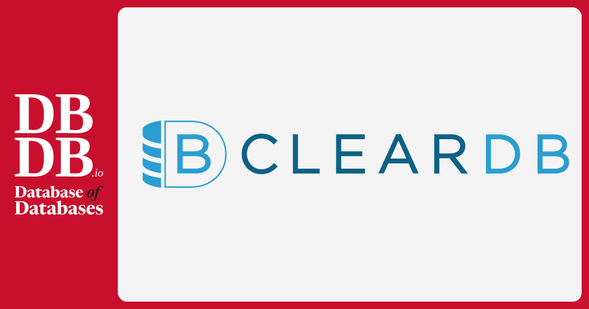 ClearDB · Database of Databases