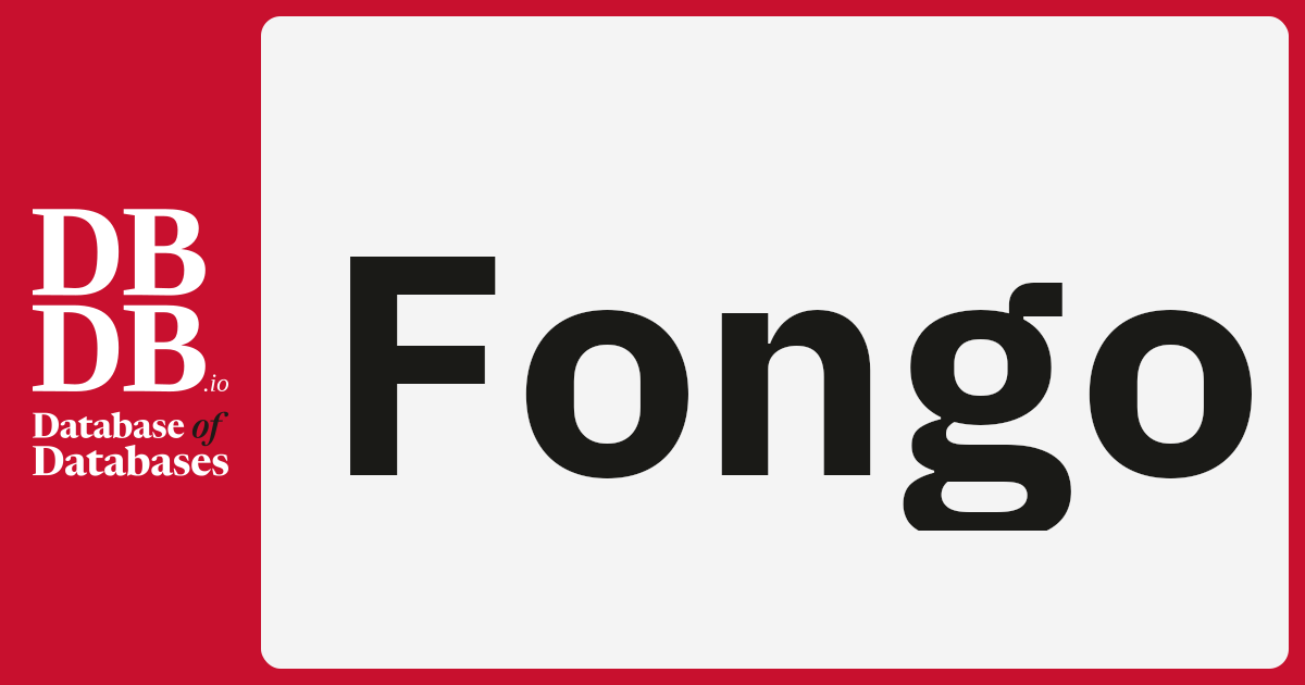 Fongo Login Fongo · Database of Databases