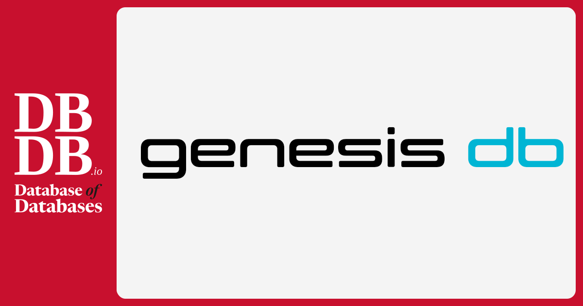 Genesis DB · Database of Databases