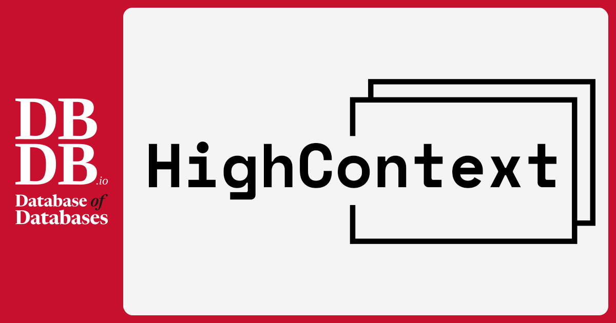 HighContext · Database of Databases
