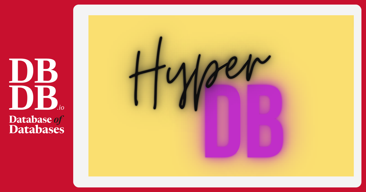 HyperDB · Database of Databases