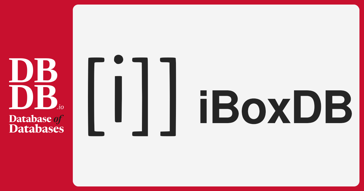 iBoxDB · Database of Databases