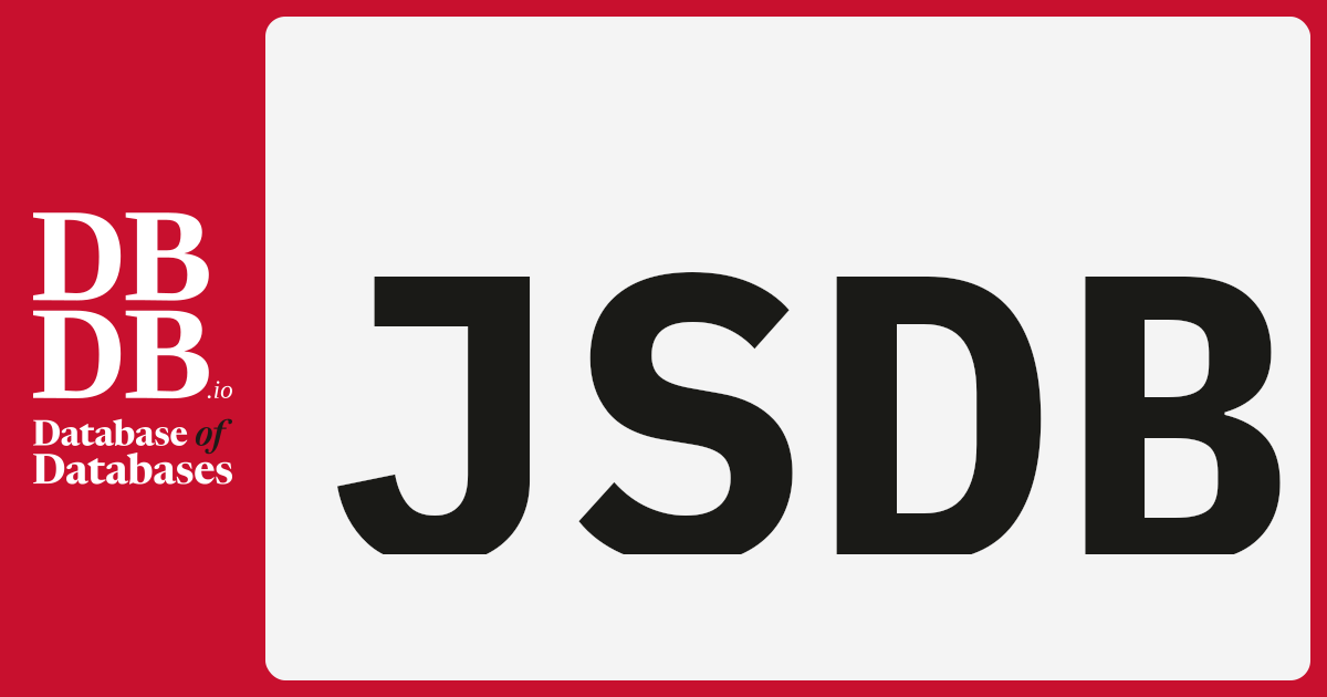 JSDB · Database of Databases
