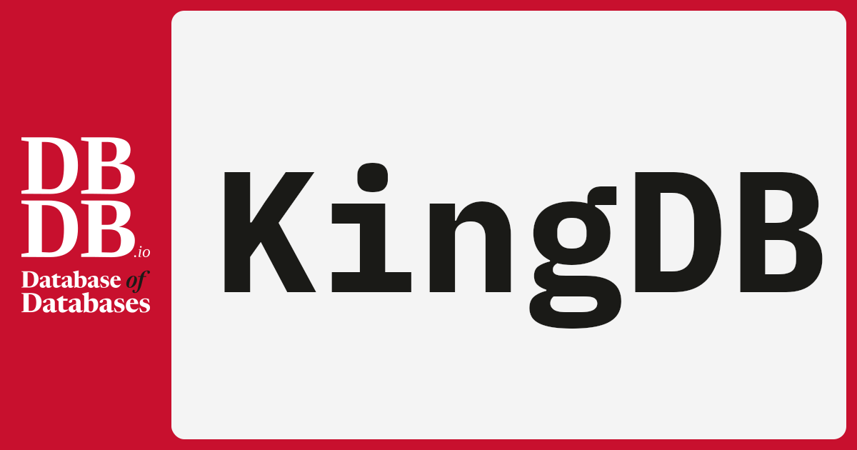 KingDB · Database of Databases