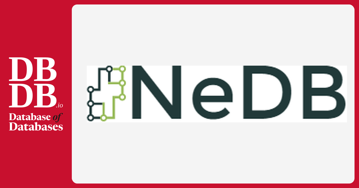 NeDB · Database of Databases