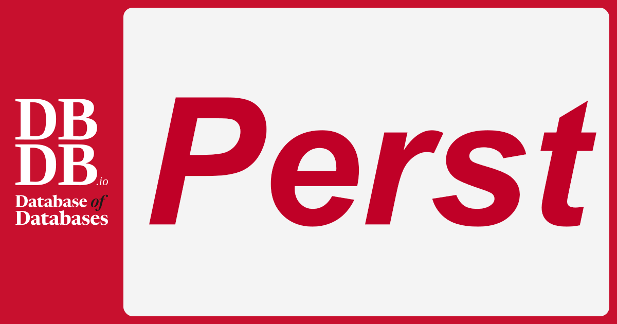 Perst Database Perst · Database of Databases