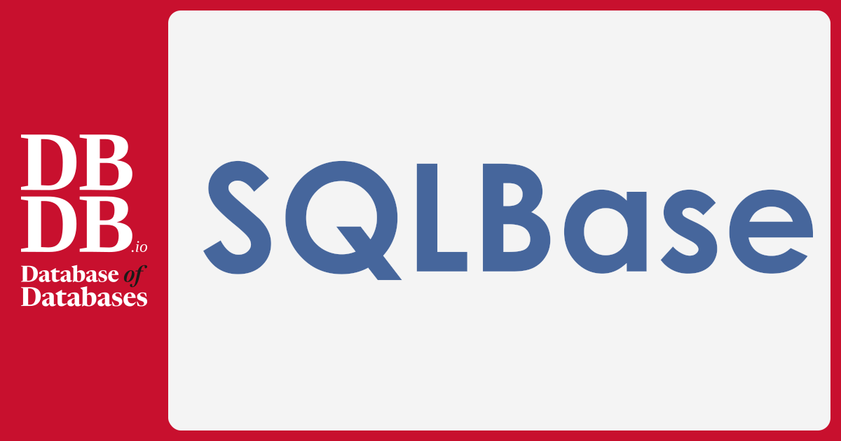 SQLBase · Database of Databases